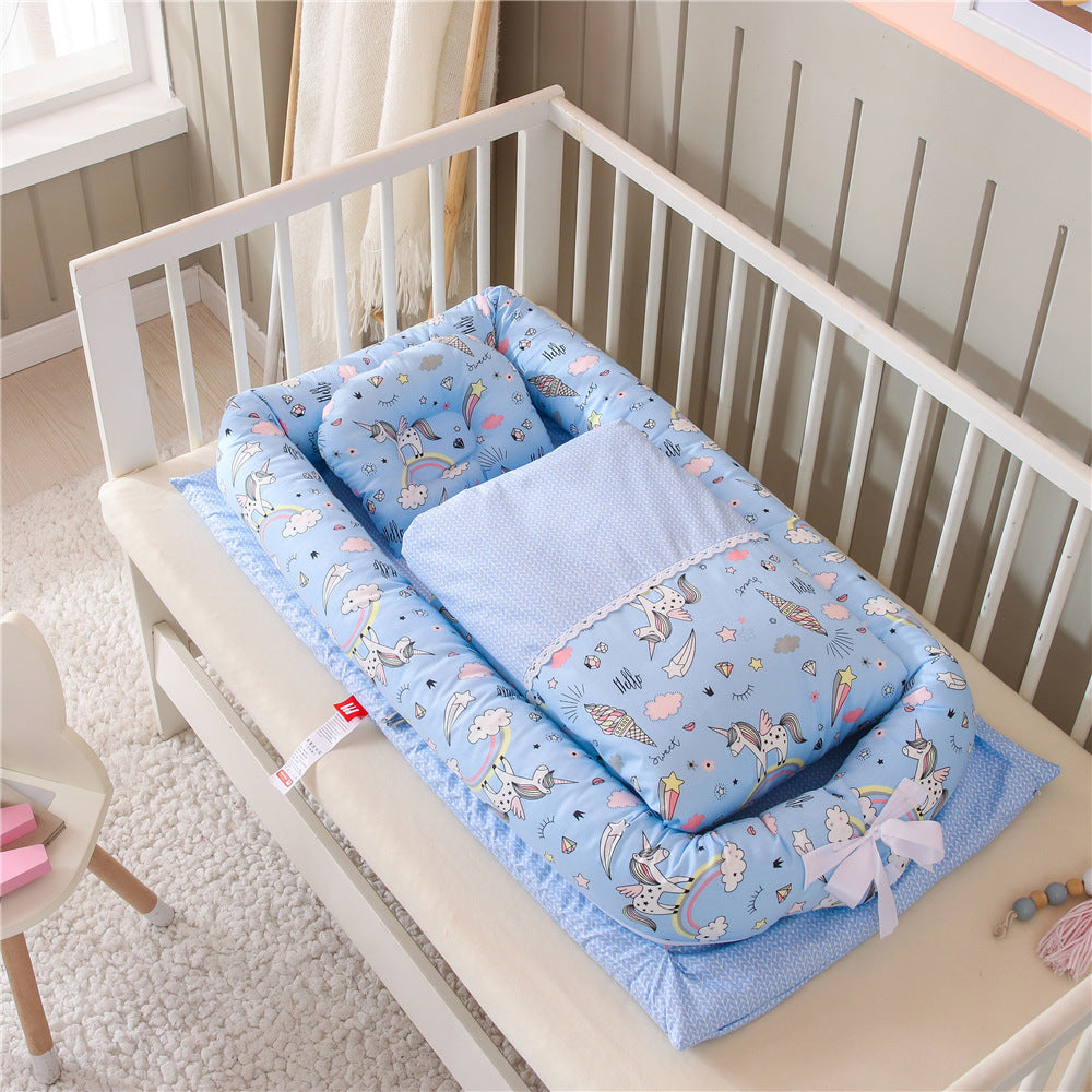 Crib Anti-pressure Newborn Foldable Portable Crib Middle Bed Baby Infant Mattress Bionic Travel Bed
Cuna antipresión para recién nacido, cuna portátil plegable, cama media, colchón para bebé, cama de viaje biónica